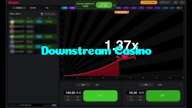 Downstream Casino casino presented on mobile device in Pakistan with slots and live games